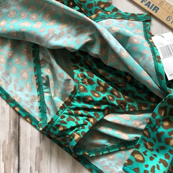 Echo Cheetah skirted bathing bottom / Medium NWT - Picture 4 of 9